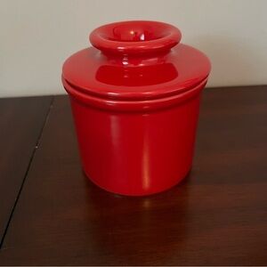 2013 Red Butter Bell Crock - by Tremain Inc.  No chips/cracks
